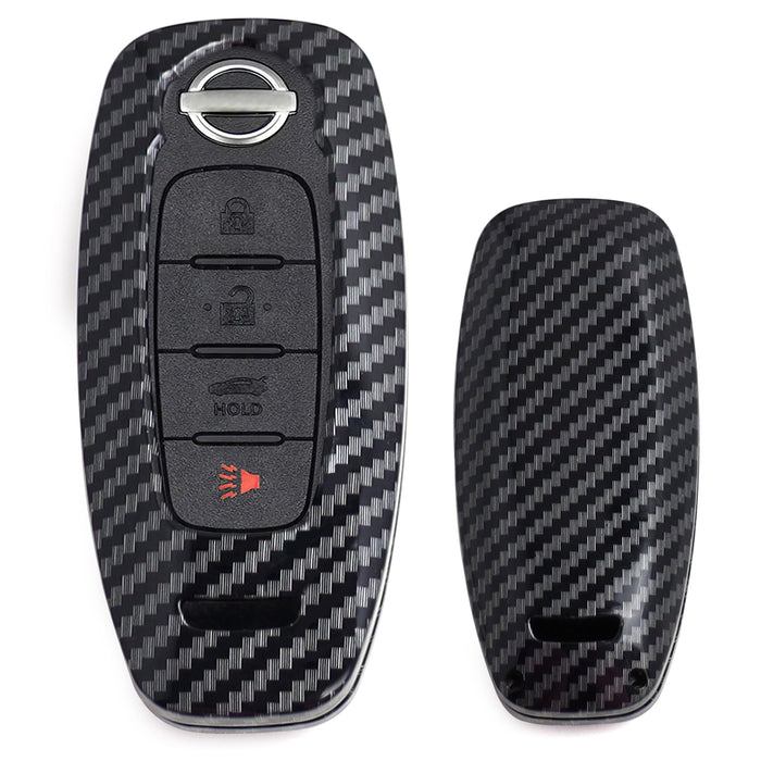 Carbon Pattern Key Fob Case For Nissan 22+ARIYA Rogue Kicks Pathfinder Smart Key