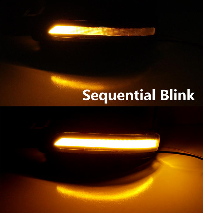 Smoke Lens Full LED Sequential Side Mirror Light For Toyota 2013-21 Land Cruiser
