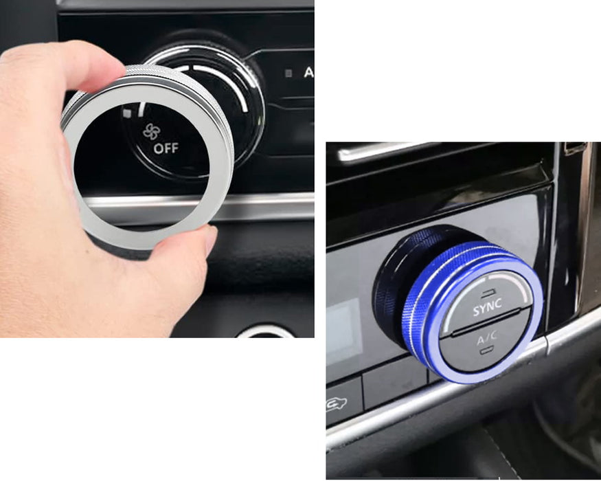 Sports Blue Dashboard AC Climate Control Decor Rings For Nissan 2021-2023 Rogue