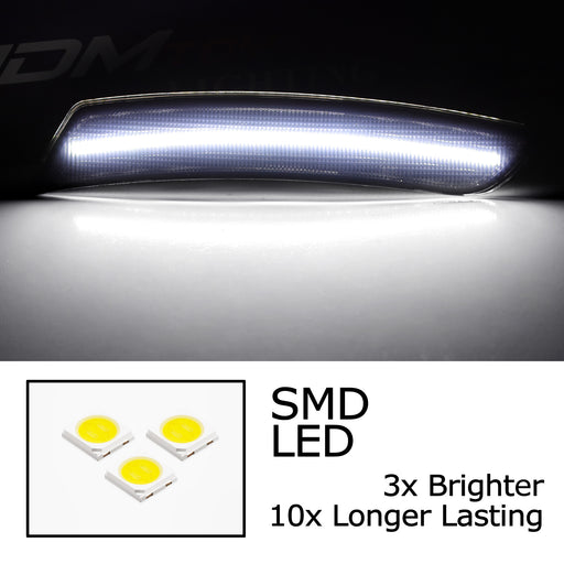 Smoked Lens All Xenon White Full LED Side Marker Lights For 2016-23 Chevy Camaro