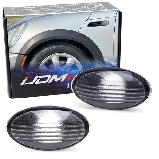 Clear/Black Inside Front Fender Side Marker Lenses For Gen1 R50 R52 R53 MKI MINI