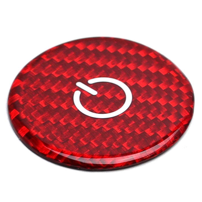 Sports Red Real Carbon Fiber Engine Start Stop Button Cover For Porsche Taycan