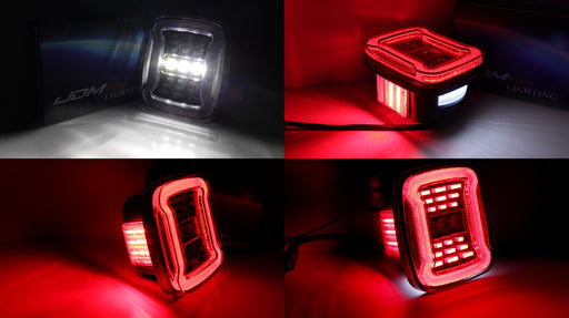 JL Style Clear Lens Full LED Taillamps For Jeep 76-06 CJ5 CJ7 CJ8 Wrangler YJ TJ