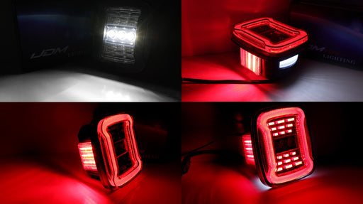 JL Style Smoke Lens Full LED Taillamps For Jeep 76-06 CJ5 CJ7 CJ8 Wrangler YJ TJ