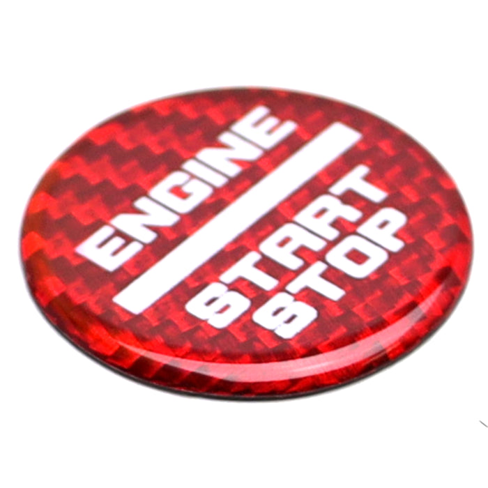 Red Real Carbon Fiber Engine Start Stop Button Trim For Ford Bronco/Bronco Sport