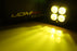 Yellow Lens Cloverly 24W LED Wide Angle Flood Beam Fog Light Kit For Jeep Dodge