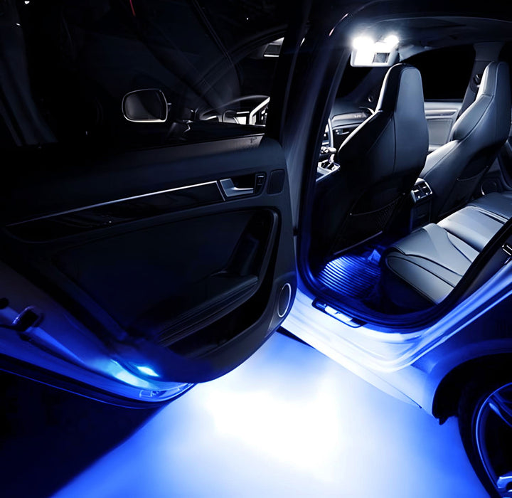 (2) Blue Full LED Footwell, Side/Under Door/Dash, Trunk Cargo Lights For Audi VW
