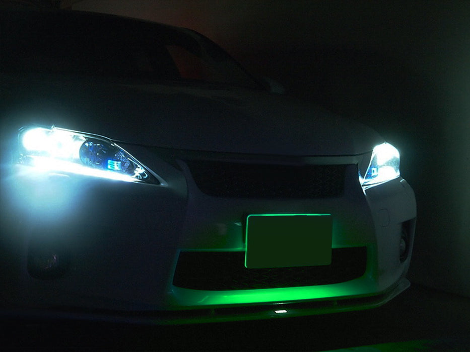 JDM Style Green LED Illuminated Background Light Frame Kit For US  License Plate