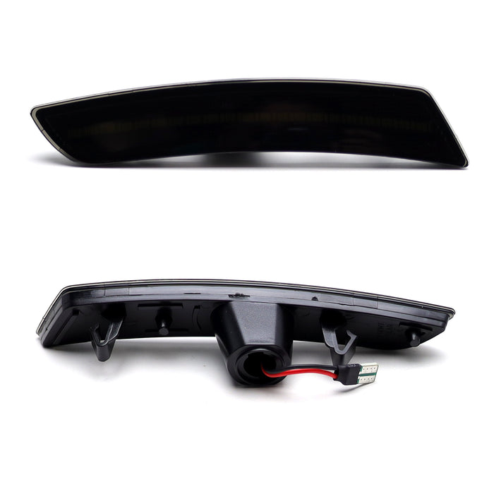 Smoked Lens Front White LED Side Marker Lights For Chevy Camaro Cadillac ATS CTS