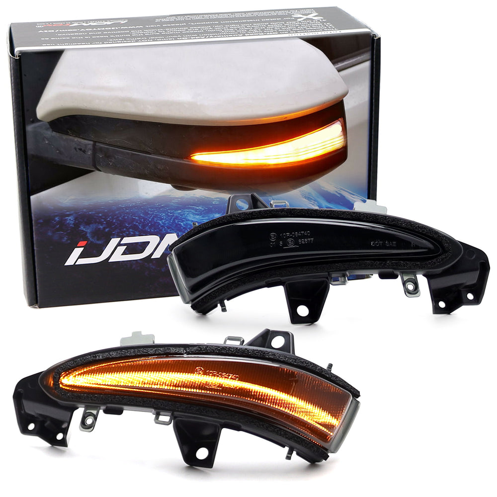 Smoked Lens Amber LED Sequential Blink Side Mirror Lights For Lexus 2010-2015 RX