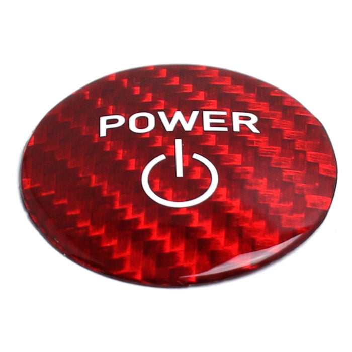 Red Real Carbon Fiber Engine Start Stop Button Cover For Toyota Lexus Hybrid EV