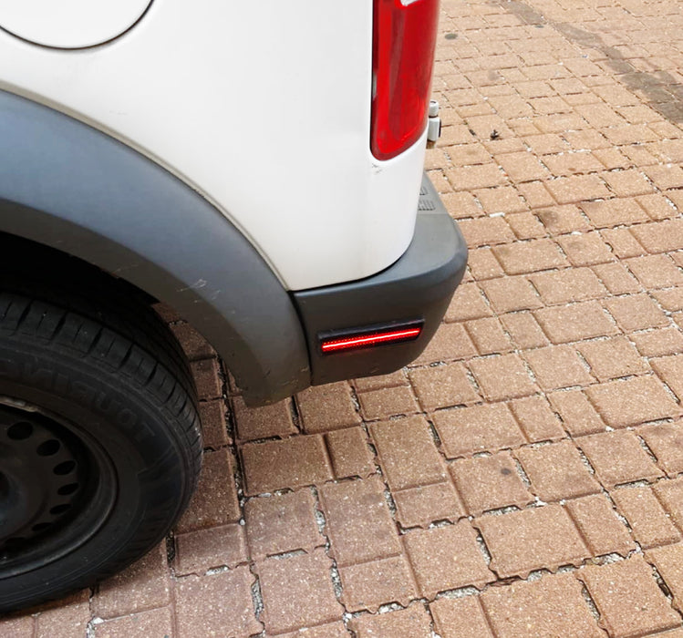 Smoked Lens Amber/Red LED Bumper Side Markers For Ford 2010-13 Transit Connect