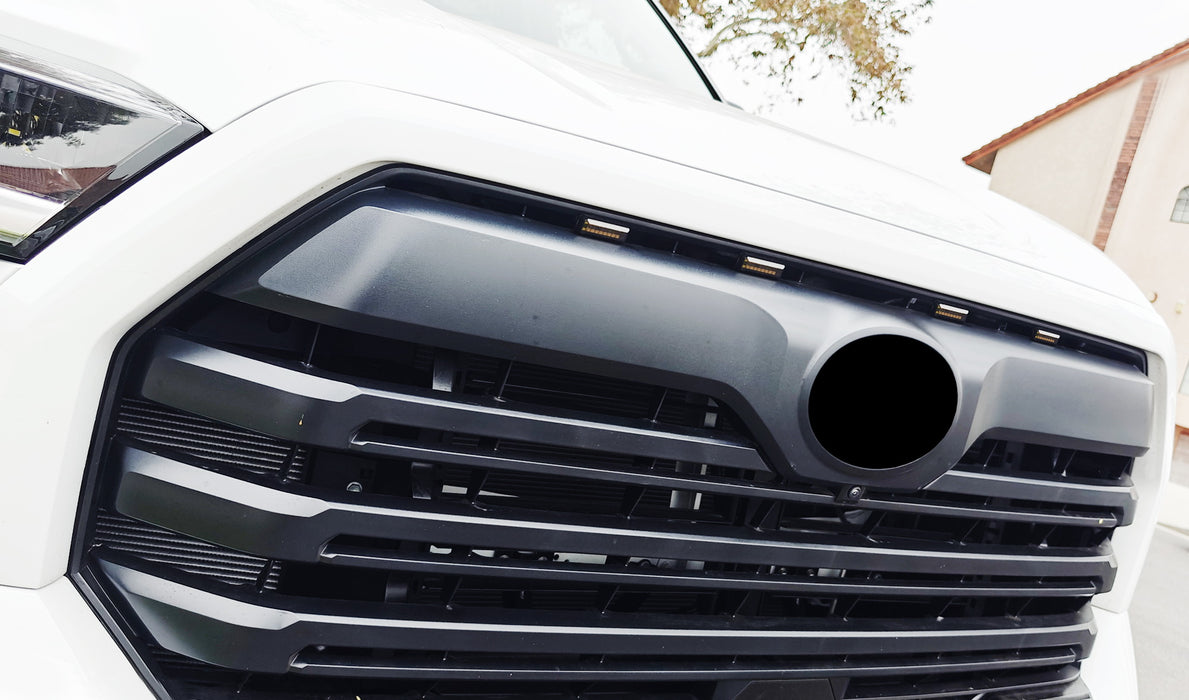 4pc Smoked Lens White Full LED Grille Accent Lighting Kit For Toyota 22+ Tundra