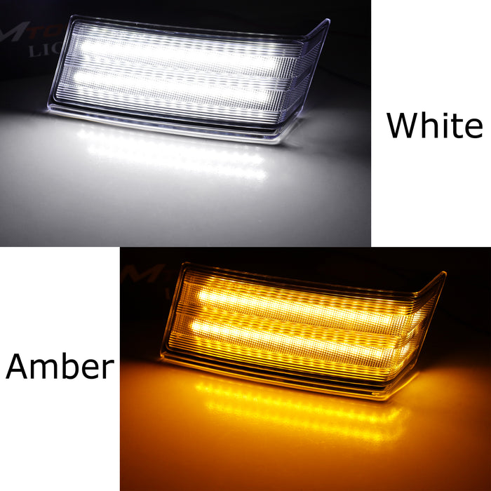 Clear Lens White Driving Foot Step/Amber Sequential Signals For 2018-up Cascadia