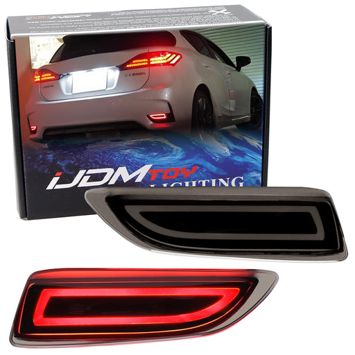 Smoked Lens Full LED Rear Bumper Reflectors For Lexus CT200 as Tail/Brake/Signal