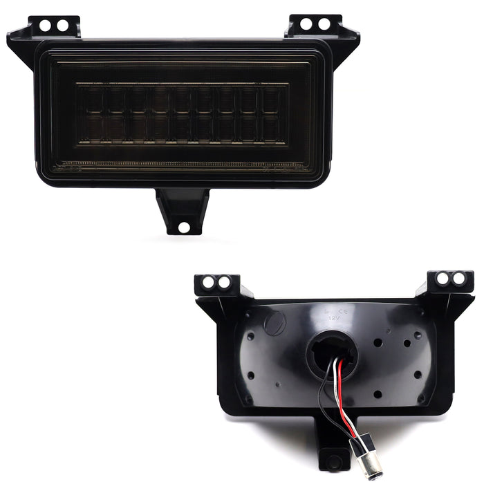 Smoked Lens White LED DRL & Amber Turn Signal Lights For Chevy/GMC C/K SUV Truck