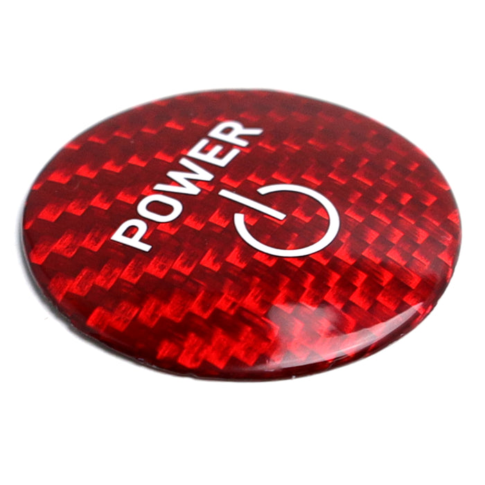 Red Real Carbon Fiber Engine Start Stop Button Cover For Toyota Lexus Hybrid EV