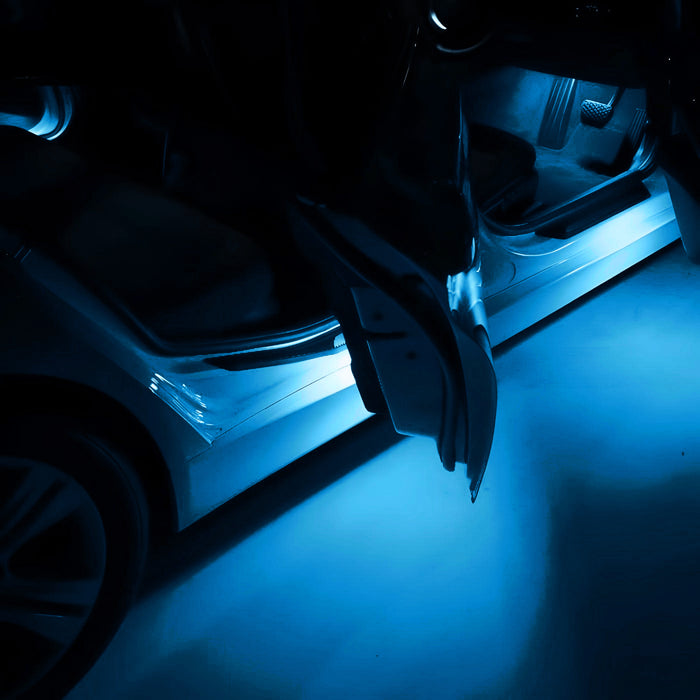 Aqua Ice Blue Full LED Footwell, Side/Under Door, Trunk Cargo Lights For Audi VW