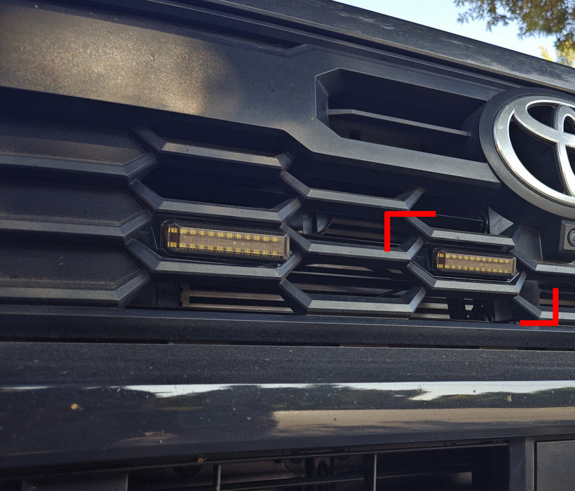 4pc Smoked Amber Full LED Front Grille Lighting Kit For 24-up Toyota Tacoma TRD