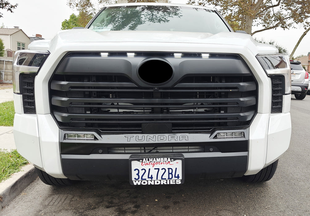 4pc Smoked Lens White Full LED Grille Accent Lighting Kit For Toyota 22+ Tundra