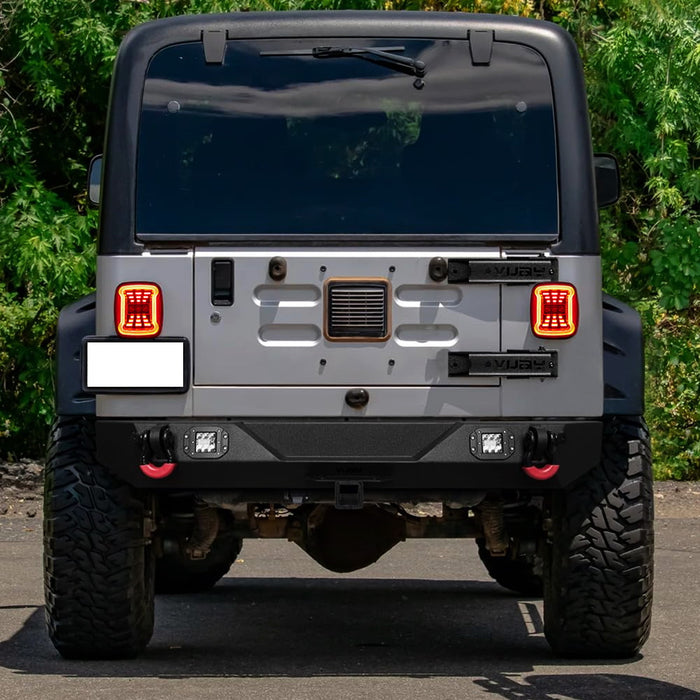 JL Style Clear Lens Full LED Taillamps For Jeep 76-06 CJ5 CJ7 CJ8 Wrangler YJ TJ