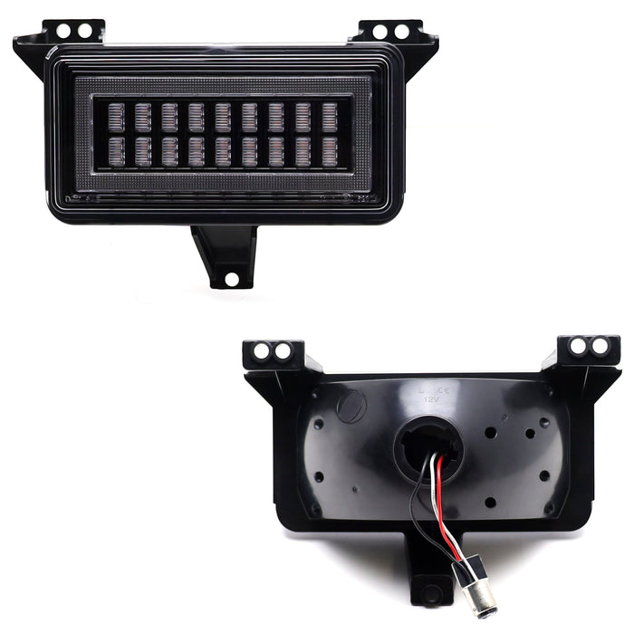 Clear Lens White LED DRL & Amber Turn Signal Lights For Chevy/GMC C/K SUV Truck