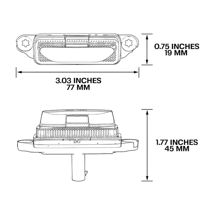 Smoked Lens White Full LED Hood Scoop Clearance Marker Lights For 21-up RAM TRX
