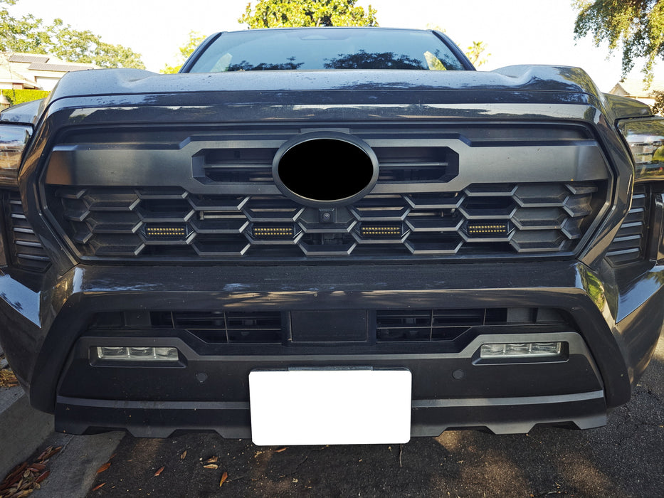 4pc Smoked Amber Full LED Front Grille Lighting Kit For 24-up Toyota Tacoma TRD