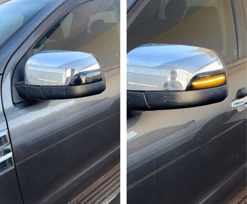 Smoked Lens LED Dynamic Sequential Mirror Lights For Ford 2019-23 Ranger Lariat