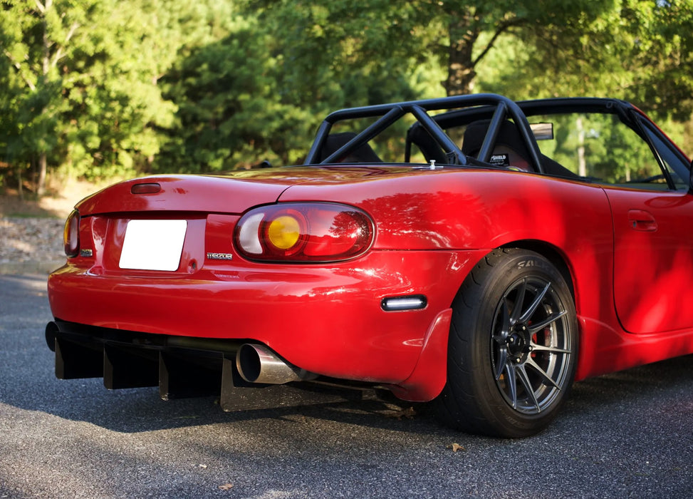 Smoked Lens White Full LED Side Marker Light Kit For 90-05 Mazda Miata MX5 NA NB