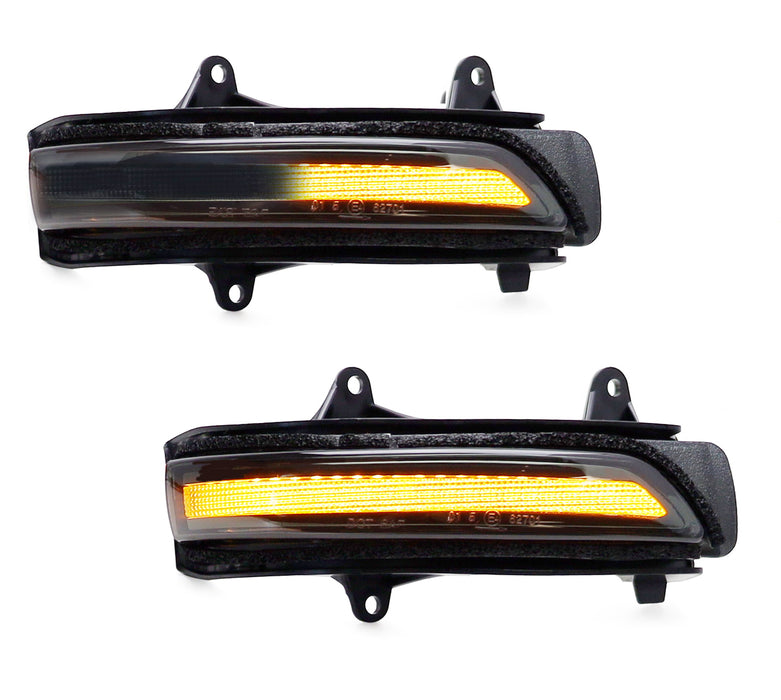 Smoke Lens Full LED Sequential Side Mirror Light For Toyota 2013-21 Land Cruiser