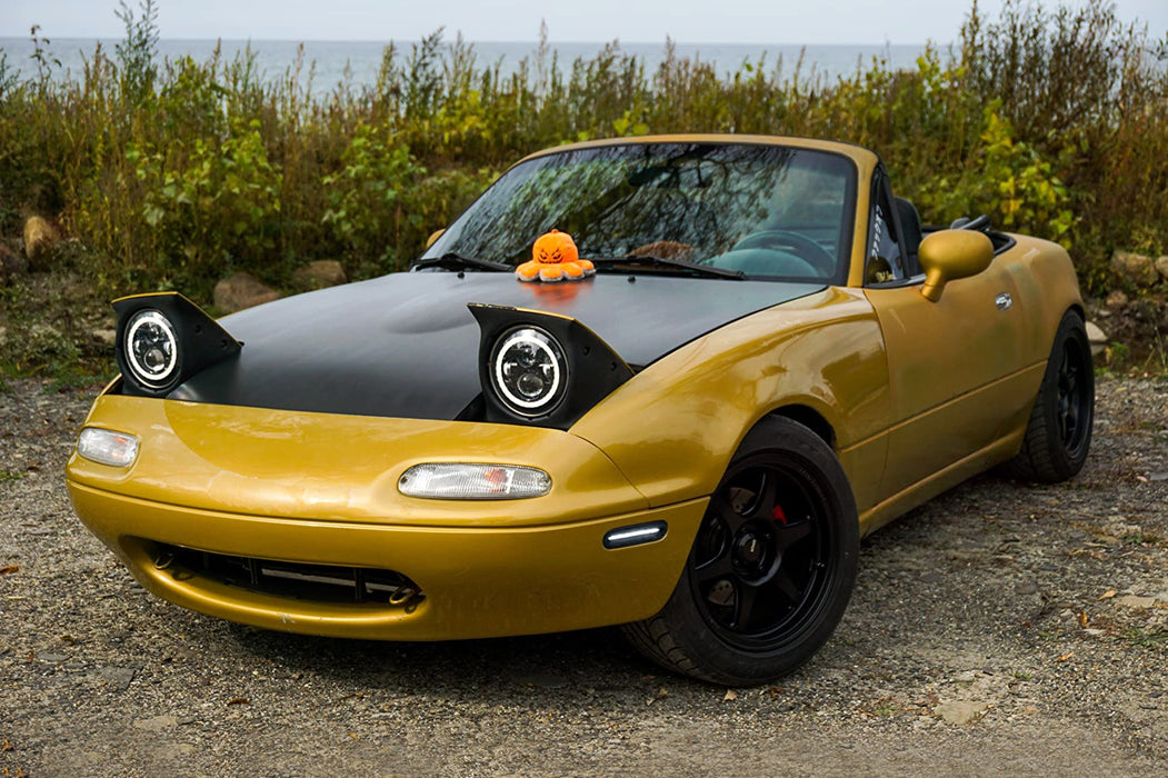 Smoked Lens White Full LED Side Marker Light Kit For 90-05 Mazda Miata MX5 NA NB