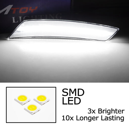 Clear Lens White Full LED Front Bumper Side Markers For Chevu 2022-2024 Equinox