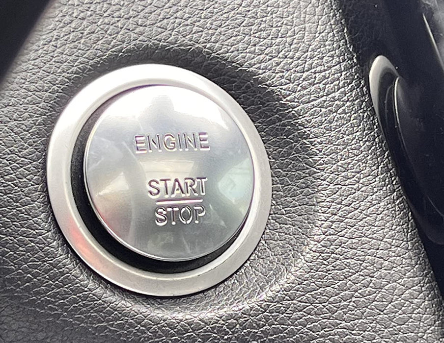 Satin Silver Engine Start/Stop Push Button Replacement For Mercedes Gen1 Push Go