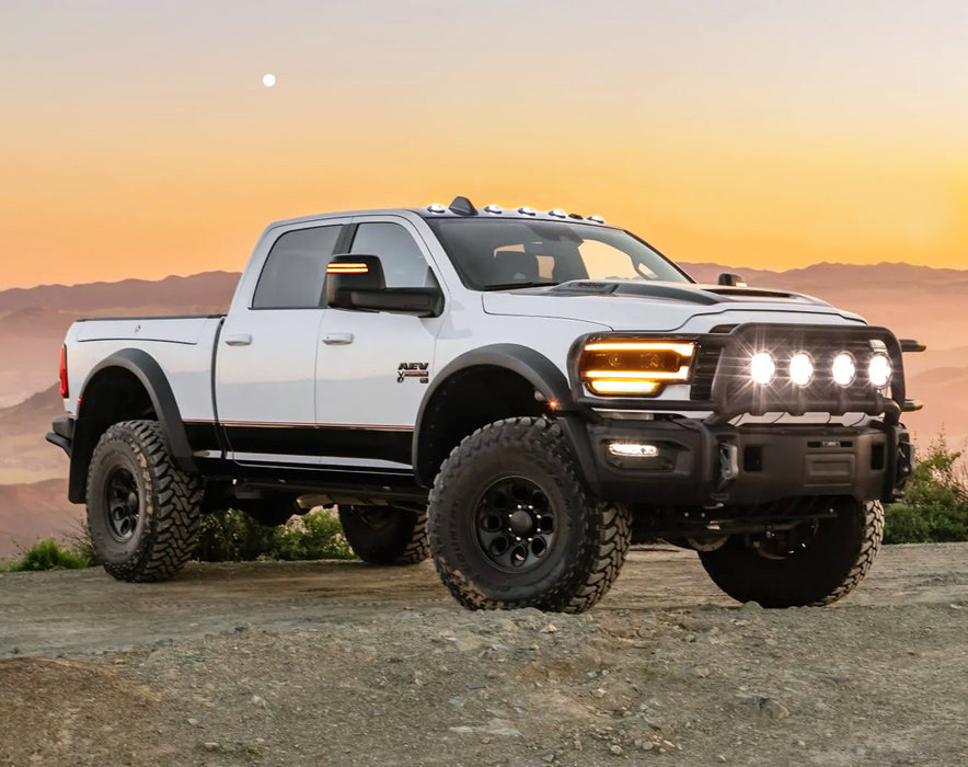Smoke Switchback LED Sequential Blink Side Mirror Lights For 23-up RAM 2500 3500
