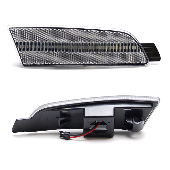 Clear Lens Amber Sequential Blink LED Side Marker Lights For 2009-2013 Mazda6