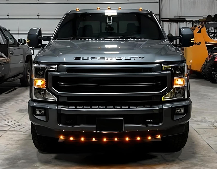 Truck/Semi 20pc Amber LED Front Bumper Valance/Air Dam Accent Running Light Kit
