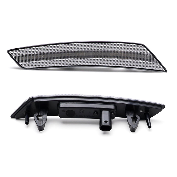 Clear Lens White Full LED Front Bumper Side Markers For Chevu 2022-2024 Equinox