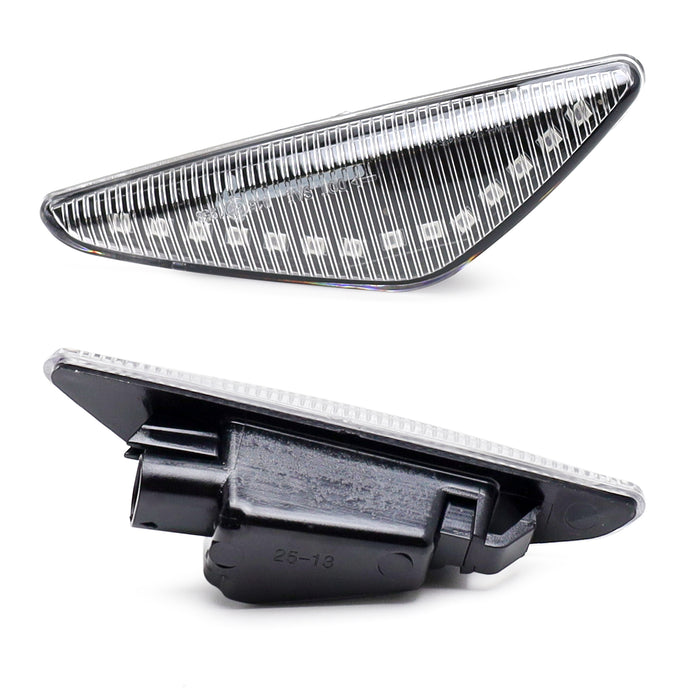 Clear Sequential Flash Amber LED Front Side Marker Light Kit For BMW X3 X5 X6