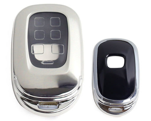 Silver Front/Back Full Coverage TPU Key Fob Case For 22+ Honda Accord Civic CRV