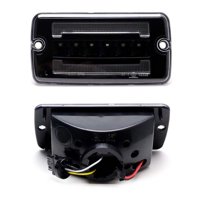 Clear Lens White LED DRL & Amber Front Turn Signal Lights For Jeep Wrangler TJ