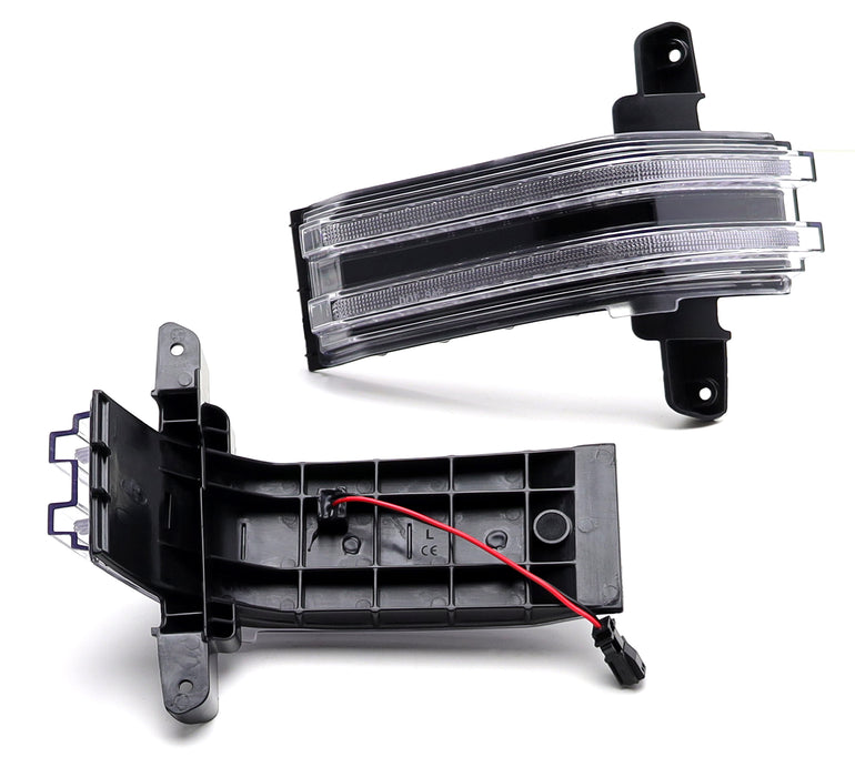 Clear Amber Sequential Blink LED Side Mirror Lamps For 15-19 Chevy GMC 2500 3500