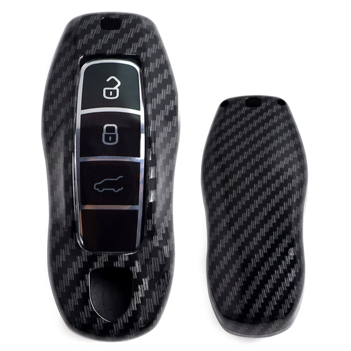 Carbon Pattern Plastic Shell For Porsche Panamera Macan Cayenne Gen1 Smart Key