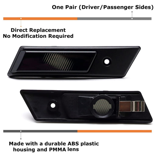 Euro Style Smoked Lens Front Side Marker Lamps For 1992-1996 BMW E36 3 Series M3