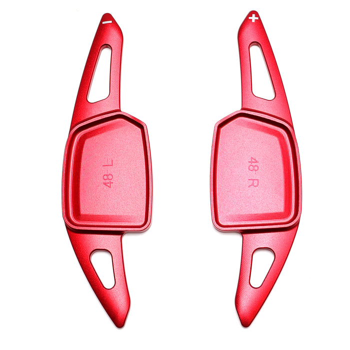 Red Aluminum Larger Paddle Shifter Extensions For Audi 25+ A5 A6 Q4 Q5 Q6 e-Tron