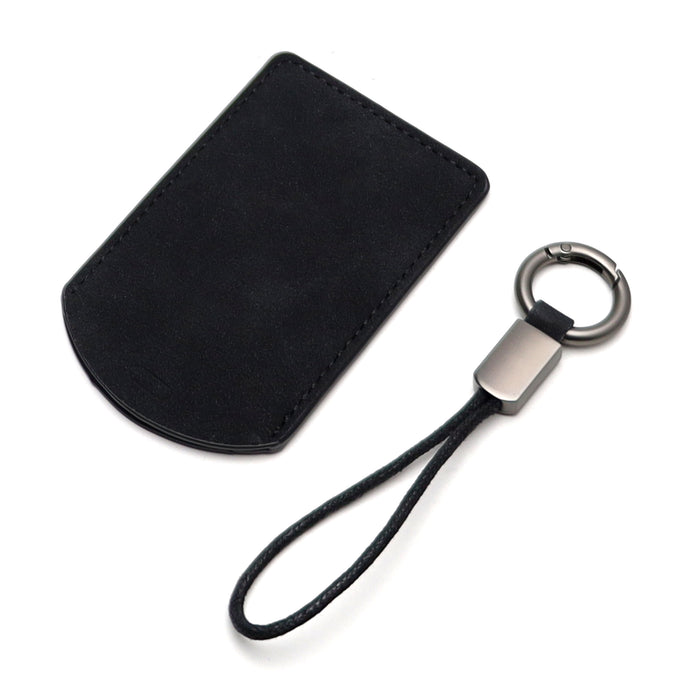 BLK Alcantara Leather Key Card Cover Keychain For Tesla Model 3 Y S X Cybertruck