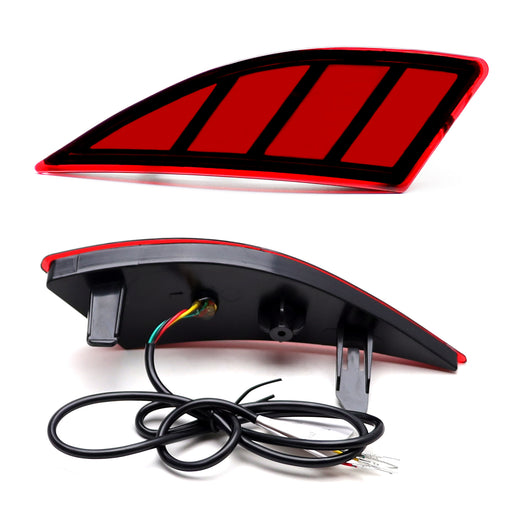 Full LED Bumper Reflector Lights For Lexus 20-22 RX w/ Tail Brake Signal Feature
