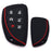 Red Stripe Black Silicone Cover For 21-up Chevy Suburban/Tahoe, GMC Yukon 6B Key