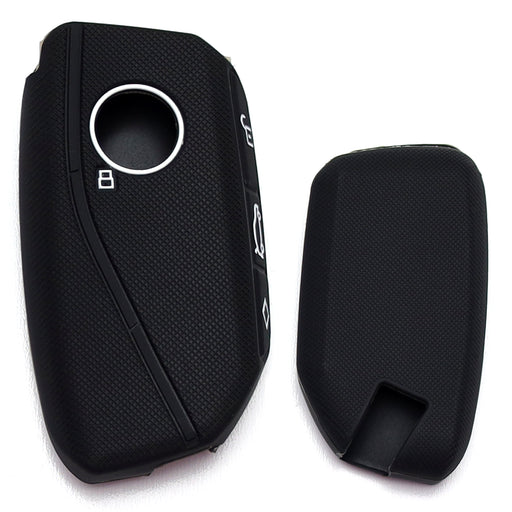 Black Soft Silicone Smart Key Fob Cover For 23+ BMW X5 X6 X7 iX i5 i7 5 7 Series