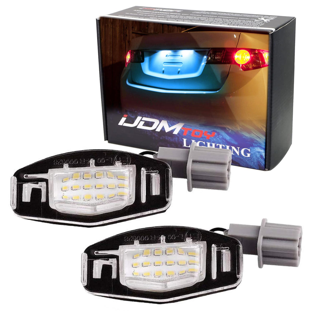 Complete LED License Plate Light Housing For Honda Accord Civic Acura TSX TL ILX